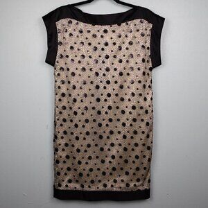 Ali Ro black and cream sequin shift dress-0